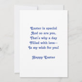 孫のイースターパーソナライズされたカード。 案内状 (裏面)