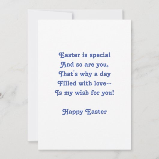 孫のイースターパーソナライズされたカード。 案内状 (裏面)