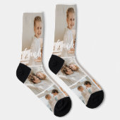 孫のカスタマイズ写真コラージュ ソックス (右)