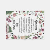 孫のクリスマスおばあちゃんグラミーナナ フリースブランケット (正面(横))