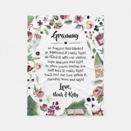 孫のクリスマスおばあちゃんグラミーナナ フリースブランケット