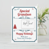 孫のクリスマスプレゼント ギフトカードホルダー (スタンド正面)