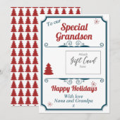 孫のクリスマスプレゼント ギフトカードホルダー (正面/裏面)