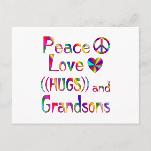 孫のハグ ポストカード (正面)