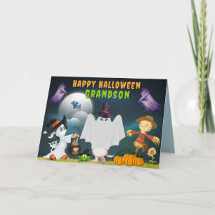 孫のハロウィーン可愛いカード カード