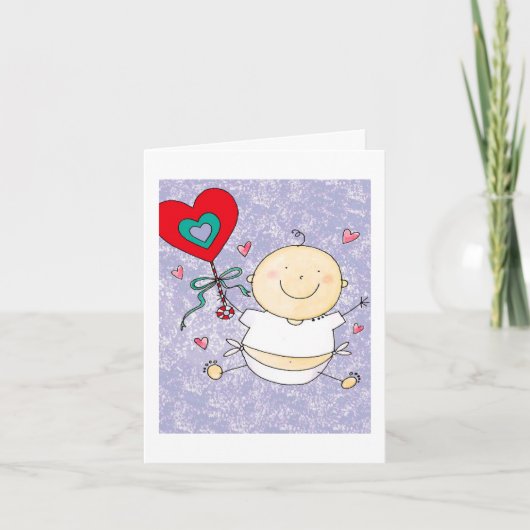 孫のバレンタインデー-ノートカード シーズンカード (正面)