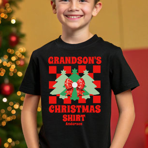 孫のパーソナライズされたクリスマスシャツ トライブレンドTシャツ