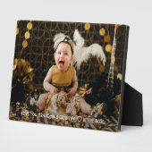 孫の写真の祖父母へのギフト フォトプラーク (側面)