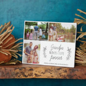 孫の写真コラージュ祖父母は人生を作る フォトプラーク (側面)