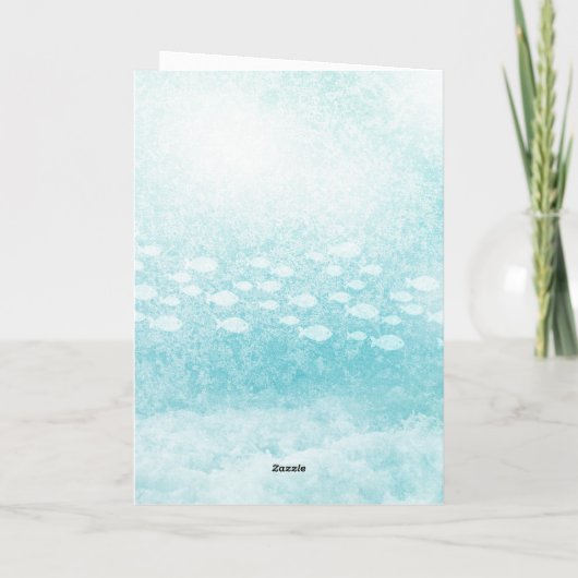 孫の写真誕生日グリーティ航海のングカード カード (裏面)