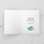 孫の写真誕生日グリーティ航海のングカード カード (内部)