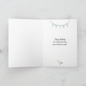 孫の写真誕生日グリーティ航海のングカード カード (内部)