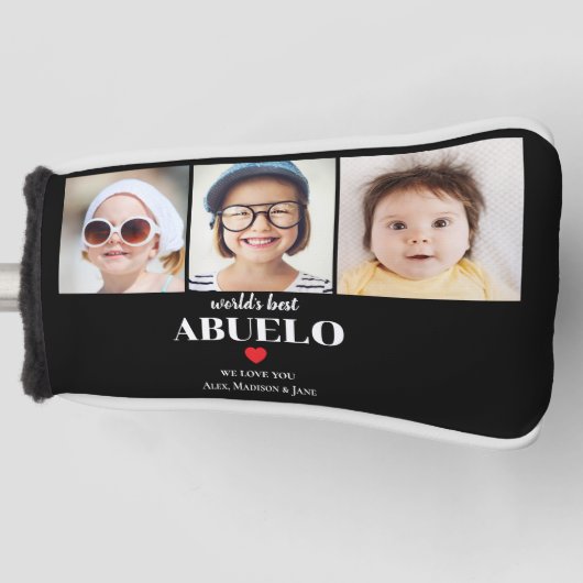 孫の写真 世界一のAbuelo おじいちゃん  ゴルフヘッドカバー (正面)
