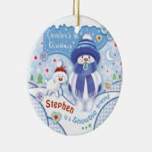 孫の初めてのクリスマスかわいいオーナメント セラミックオーナメント (右)
