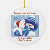 孫の初めてのクリスマスかわいいオーナメント セラミックオーナメント (裏面)