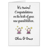 孫の双子の娘おめでとう (正面)