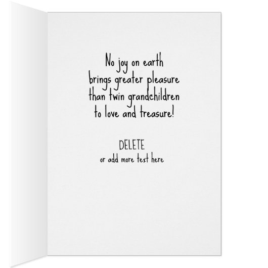 孫の双子の娘おめでとう (内側 (右))