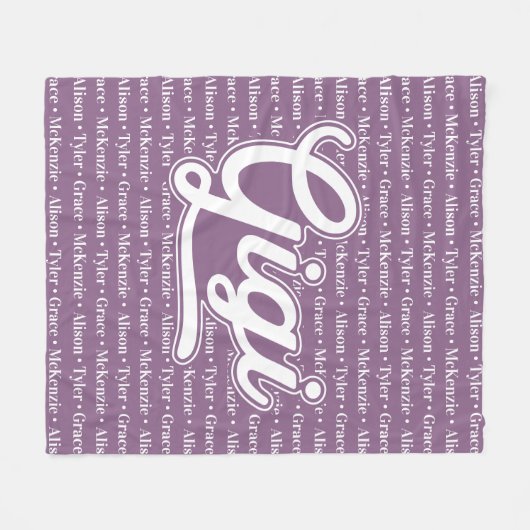 孫の名前とギギのためのギフト フリースブランケット (正面(横))