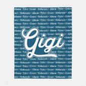 孫の名前とギギのためのギフト フリースブランケット (正面)