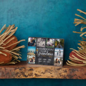 孫の名前と写真のおばあちゃん フォトプラーク (側面)