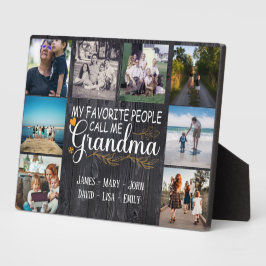 孫の名前と写真のおばあちゃん フォトプラーク