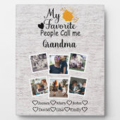 孫の名前と写真のおばあちゃん フォトプラーク (正面)
