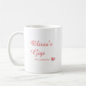 孫の名前の変更， Gigi名のEstハート コーヒーマグカップ (左)