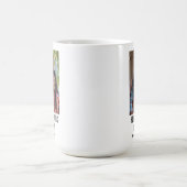 孫の名前の家族写真と幸せ コーヒーマグカップ (中央)