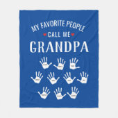 孫の名前を持つおじいちゃんのためパーソナライズされたに フリースブランケット (正面)