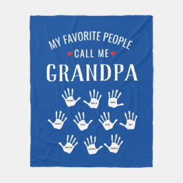 孫の名前を持つおじいちゃんのためパーソナライズされたに フリースブランケット