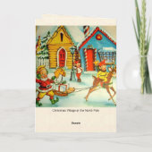 孫の名前サンタクロースのクリスマスパーソナライズ シーズンカード (裏面)