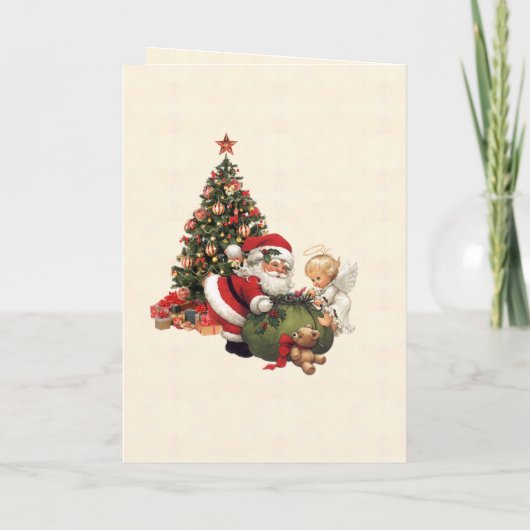 孫の名前サンタクロースのクリスマスパーソナライズ シーズンカード (裏面)