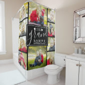 孫の孫の孫の写真コラージュ シャワーカーテン (インサイチュ)