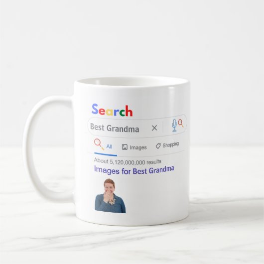 孫の孫の孫の孫からの祖母のギフト コーヒーマグカップ (左)