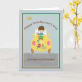 孫の孫の孫の日カード カード (黄色い花)