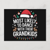 孫の家族と一緒に踊りそうな シーズンポストカード (正面)