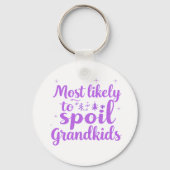 孫の家族のジョークを台無しにしそうである キーホルダー (裏面)