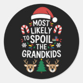 孫の家族のジョークを台無しにしそうである ラウンドシール (正面)