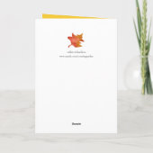 孫の幸せな感謝感謝 シーズンカード (裏面)