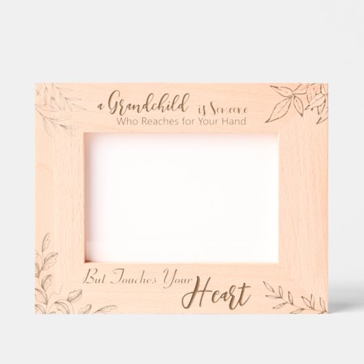 孫の愛の刻印Touchあなたのハートフレーム レーザー彫刻フレーム (正面)