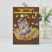 孫の感謝状グリーティングカード サンキューカード (スタンド正面)