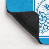 孫の最初のコミュニオンブルー、小麦、ブドウ マウスパッド (コーナー)