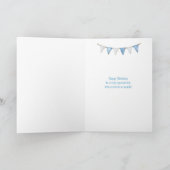 孫の最初の誕生日テディベアグリーティング カード (内部)