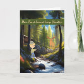 孫の森のエリアのためのサマーキャンプカード サンキューカード (正面)