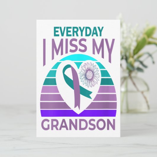 孫の死を偲ぶ 心の自殺予防意識を高めるギフト シーズンカード (スタンド正面)