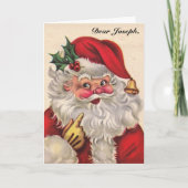 孫の男の子または女の子クリスマスカード名と日付 シーズンカード (正面)