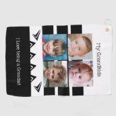 孫の白黒写真 ゴルフタオル (横)