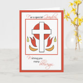 孫の確認おめでとうクロス・ファイア、 カード (黄色い花)