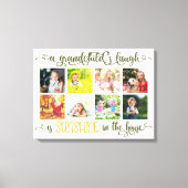 孫の笑い8フォトコラージハンドレタリング キャンバスプリント (正面)