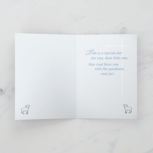 孫の素晴らし名前をカスタムすると日付バプテスムブルー カード (内部)